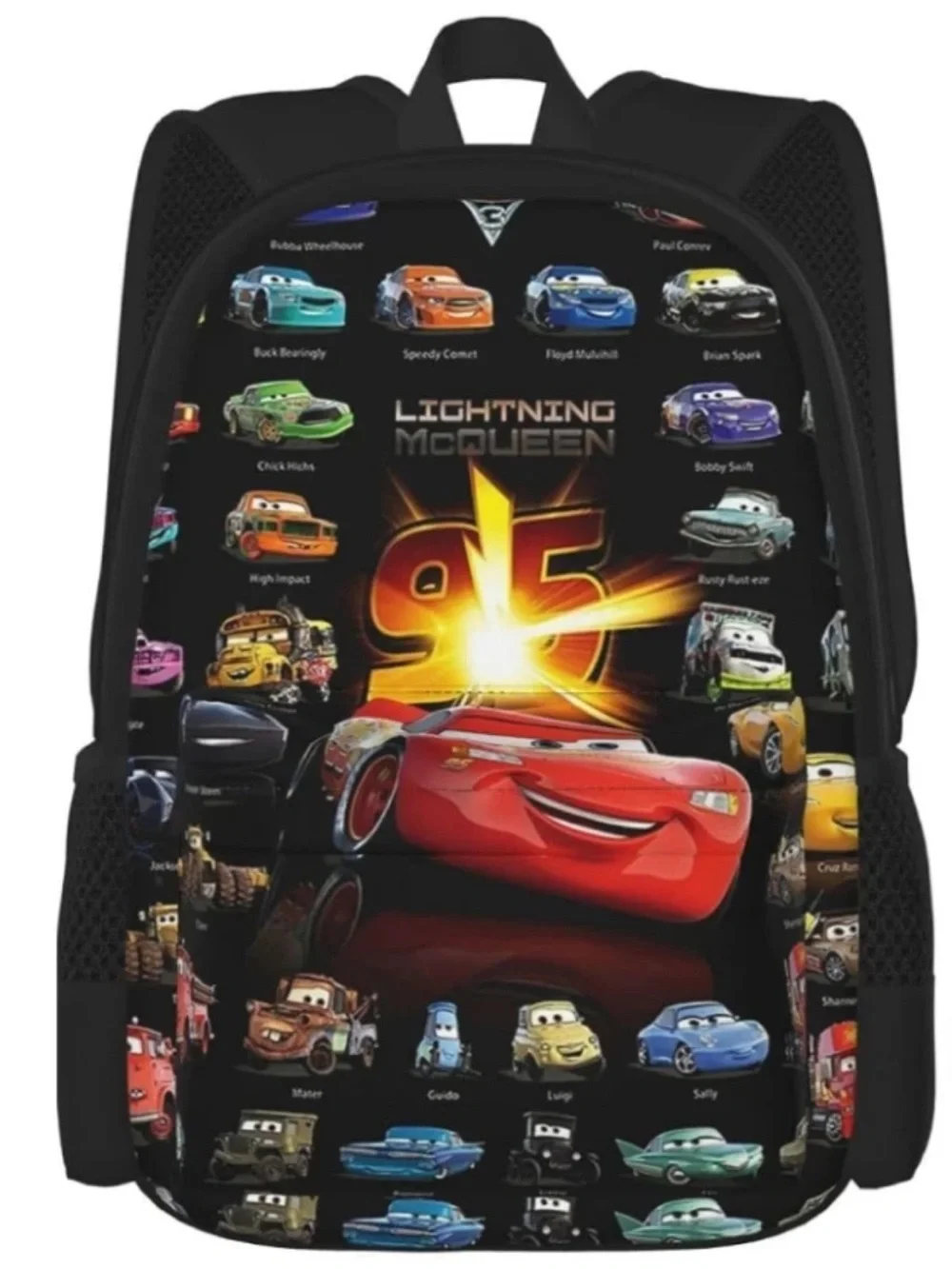 3 pc Cars 95 Lightning McQueen School Backpack, Lunch Box/Bag & Pencil Case New!